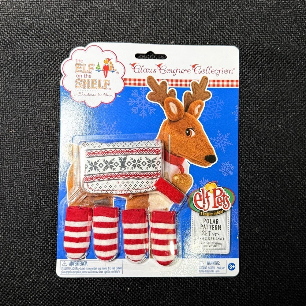 The Elf on The Shelf 2015 Polar Pattern Set for Reindeer Reversible Blanket NIB